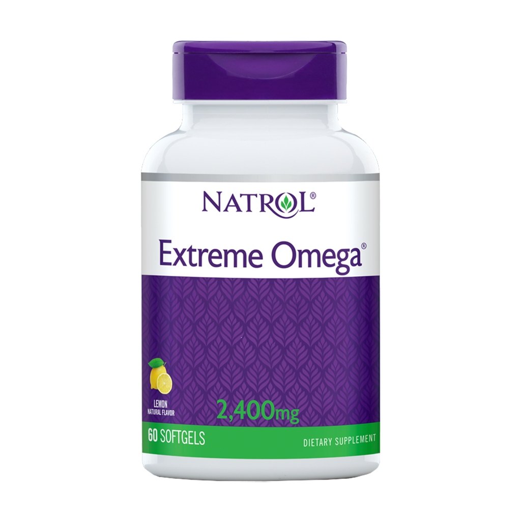 natrol extreme omega hjärta hälsa citron 2400 mg 60 softgels 1
