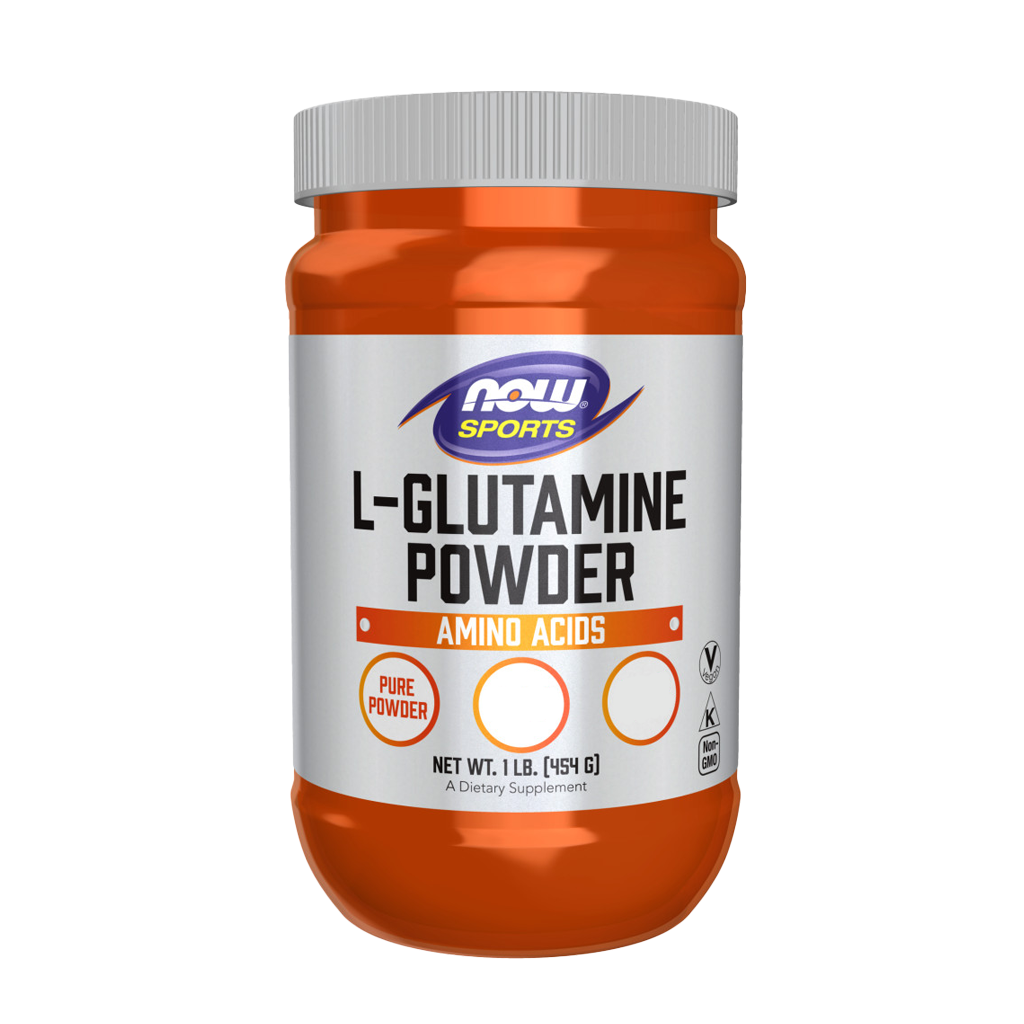 production_listings_NOWGLUTPDR454GR_NOW Sports L Glutamin Pulver 5 000 mg 454 gr Främre omslag