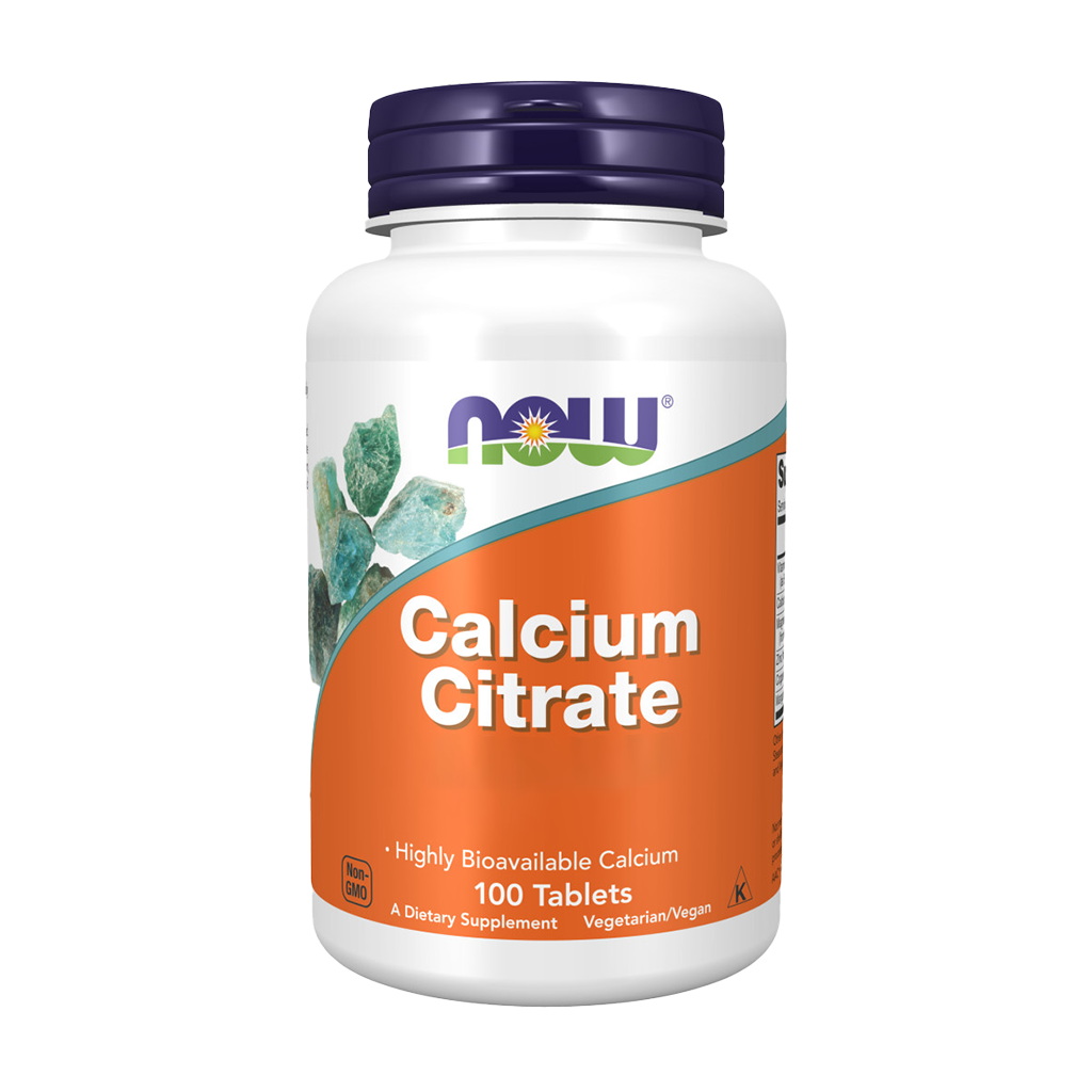 now foods calcium citrate 100 tablets front cover