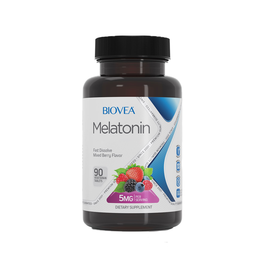 Snabblösligt melatonin 5 mg (blandade bär) (90 tabletter)