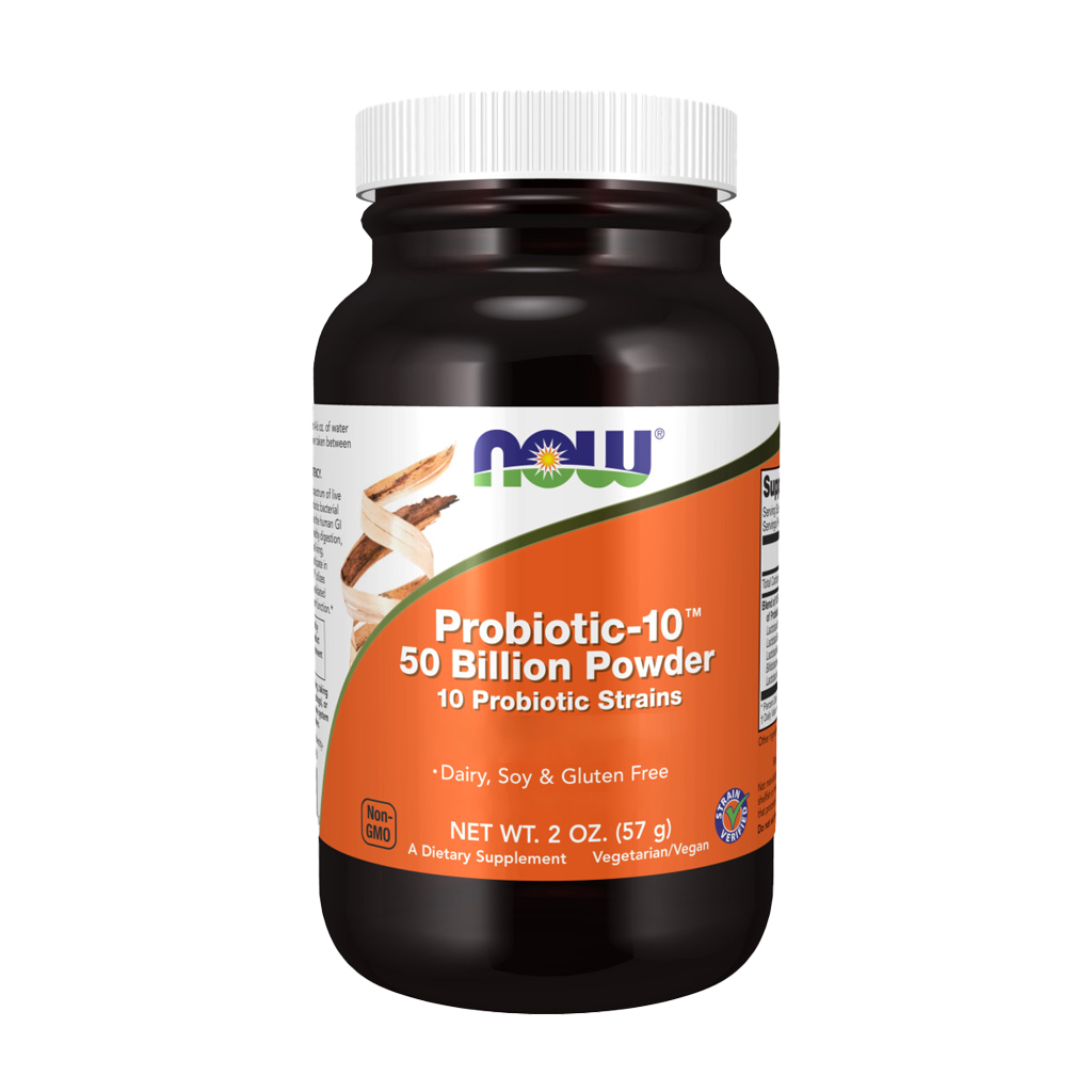 NOW Foods Probiotics-10 50 Billion Powder (56 grams) front cover