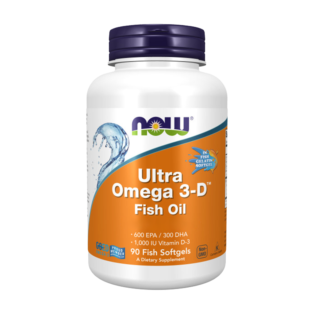 NOW Foods Ultra Omega 3-D fiskgelatin (180 softgels)