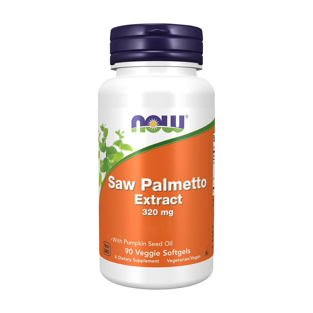 NOW Foods Saw Palmetto Extract 320mg (90 capsules) Front cover