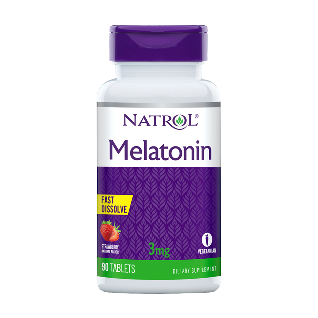 natrol melatonin snabblöslig jordgubbe 3 mg 90 tabletter