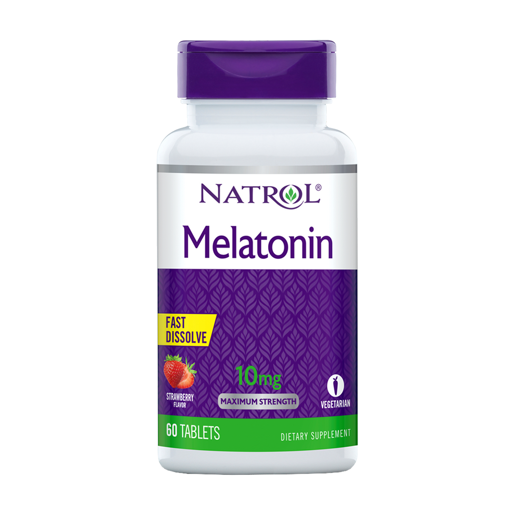 natrol melatonin snabblöslig jordgubbe 10 mg 60 tabletter