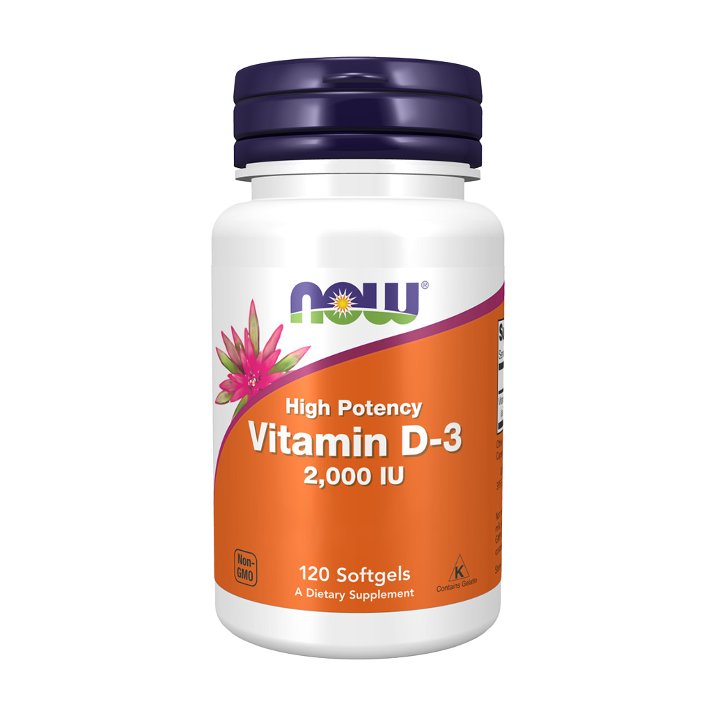 NOW Foods Vitamins D3 2000 IU (120 softgels)