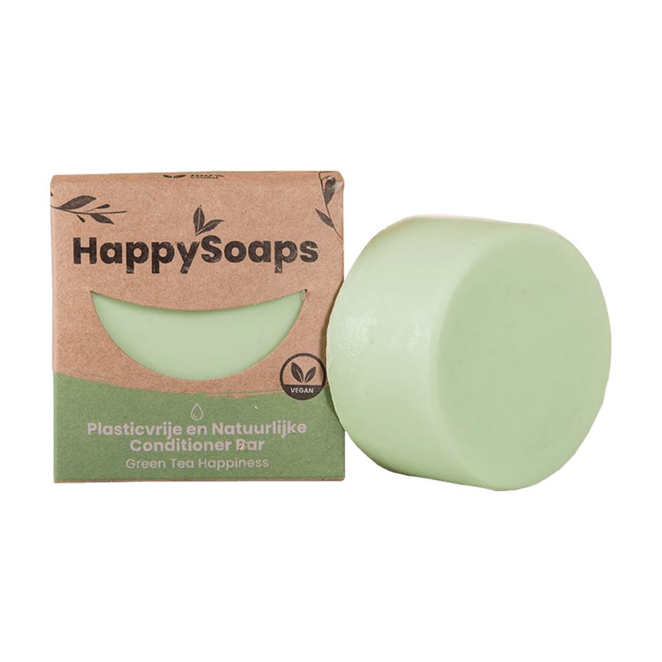happy soaps green tea happiness conditioner bar 70g packshot bar verpakking