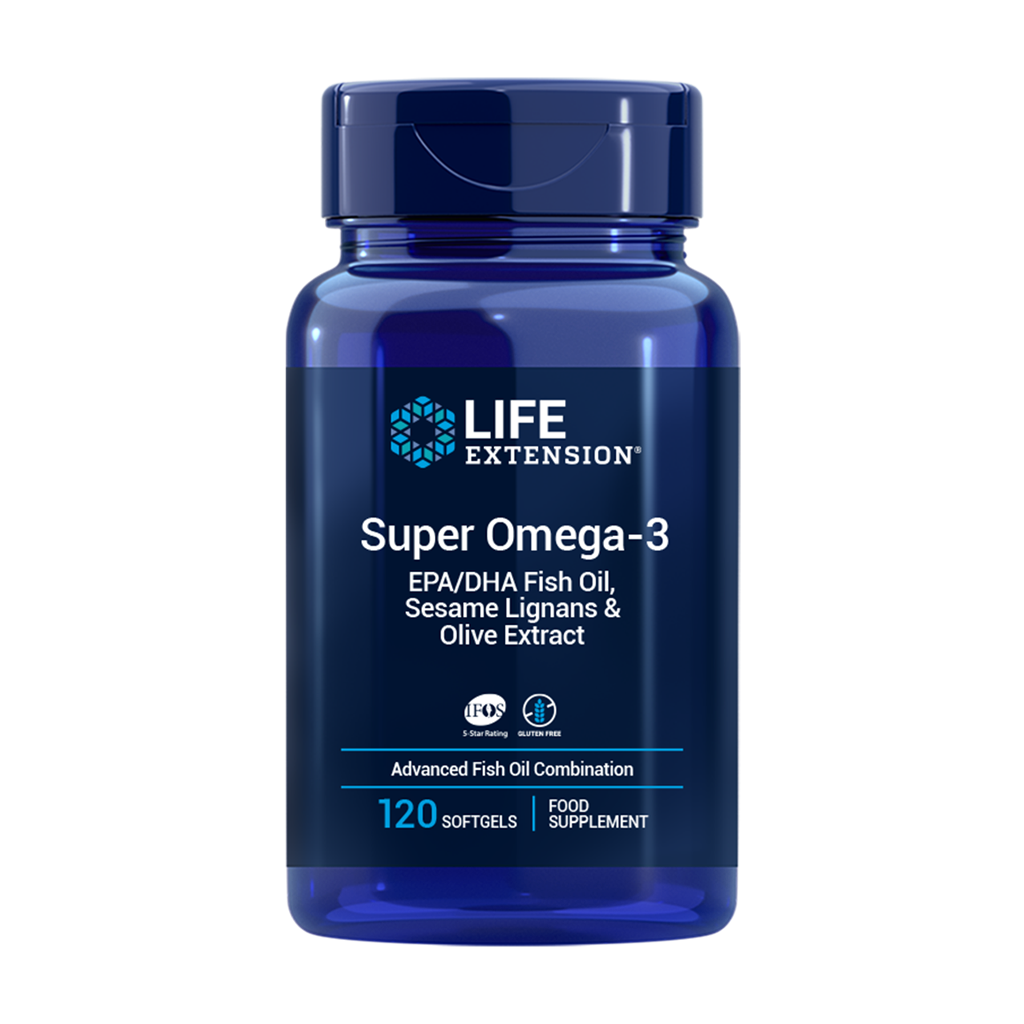 life extension super omega 3 epa dha fish oil sesame lignans olive extract 120 softgels 1