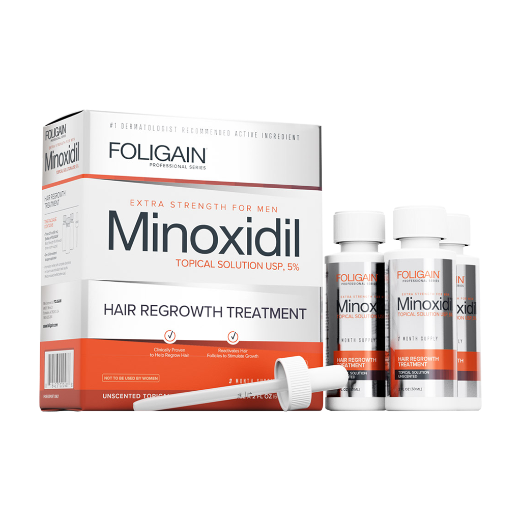 foligain minoxidil 5 hårväxt topisk lösning för män 180 ml 1