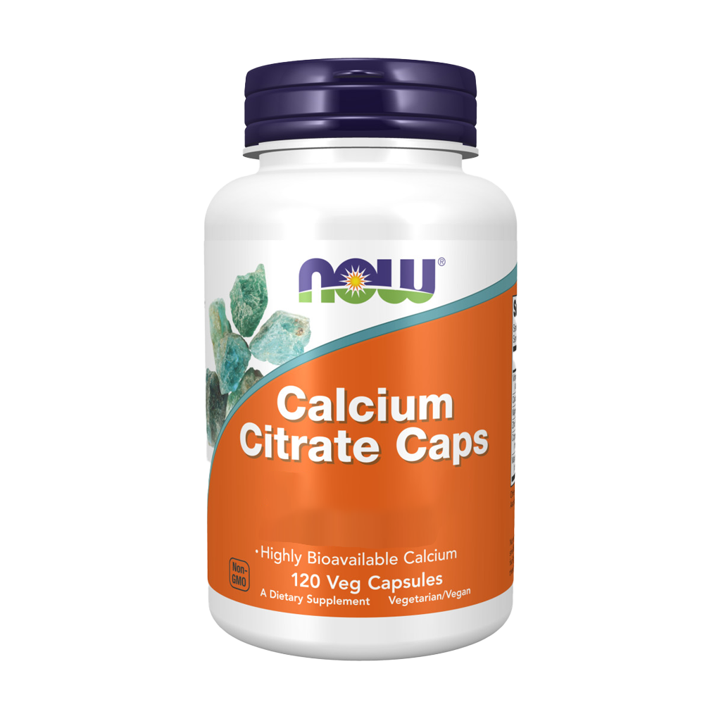 now foods calcium citrate 120 capsules front