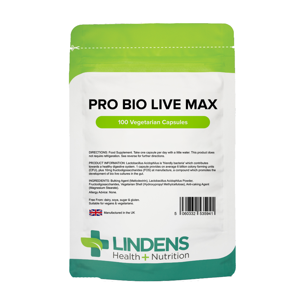 lindens probiotica pro bio live max supplement 6 miljard cfu 100 kapslar