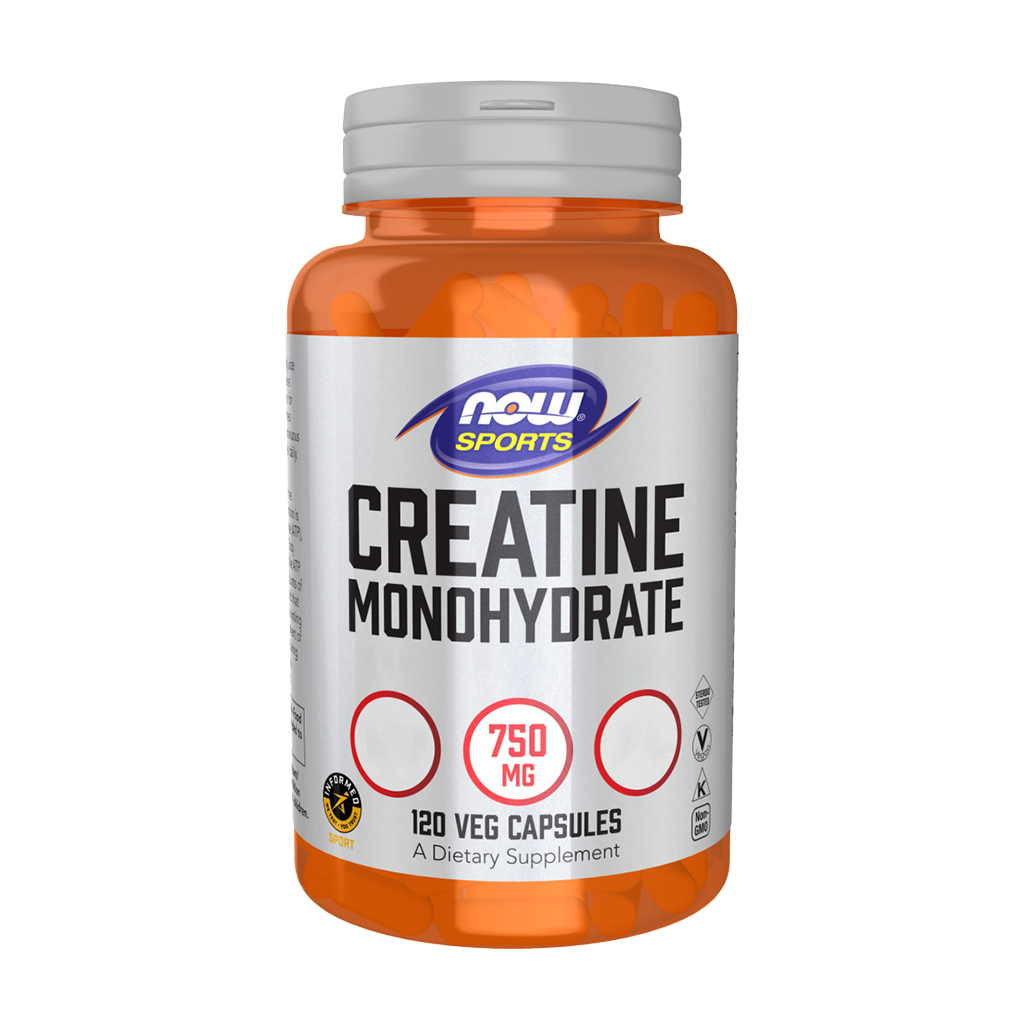 NOW Foods Creatine Monohydrate 750 mg (120 capsules) front