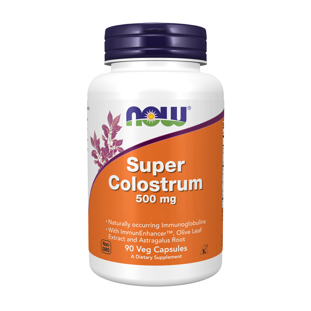 NOW Foods Super Colostrum 500 mg (90 capsules) Front cover