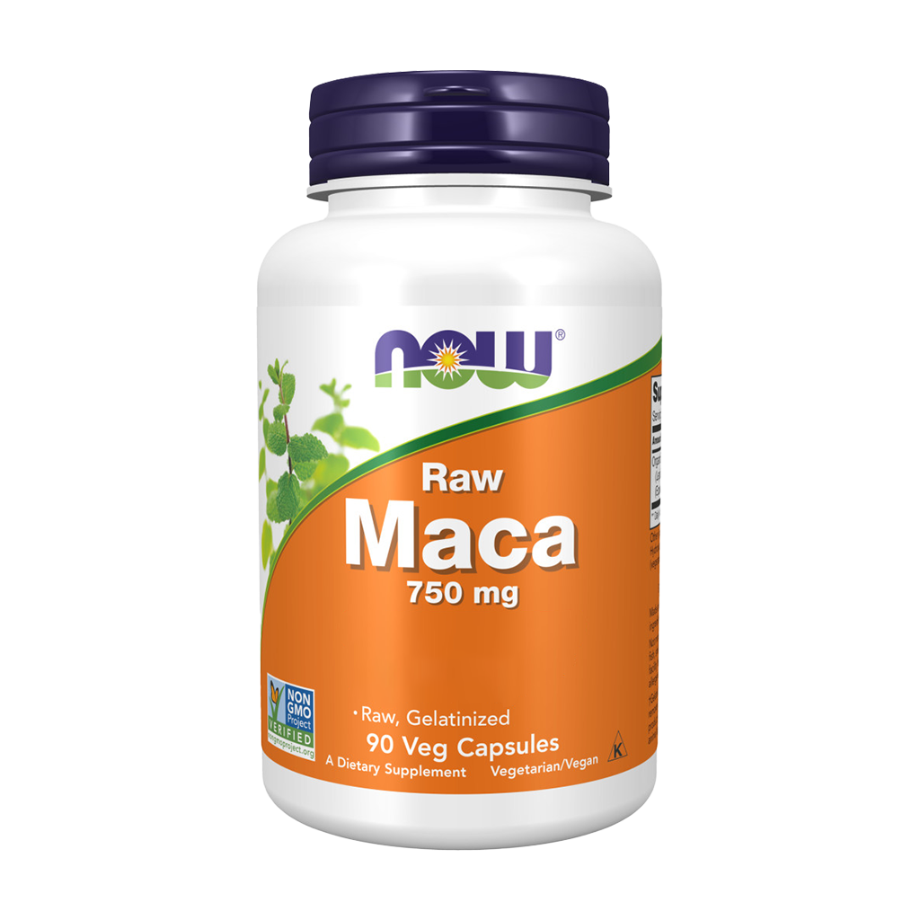 NOW Foods Maca 750mg 90 capsules Front cover