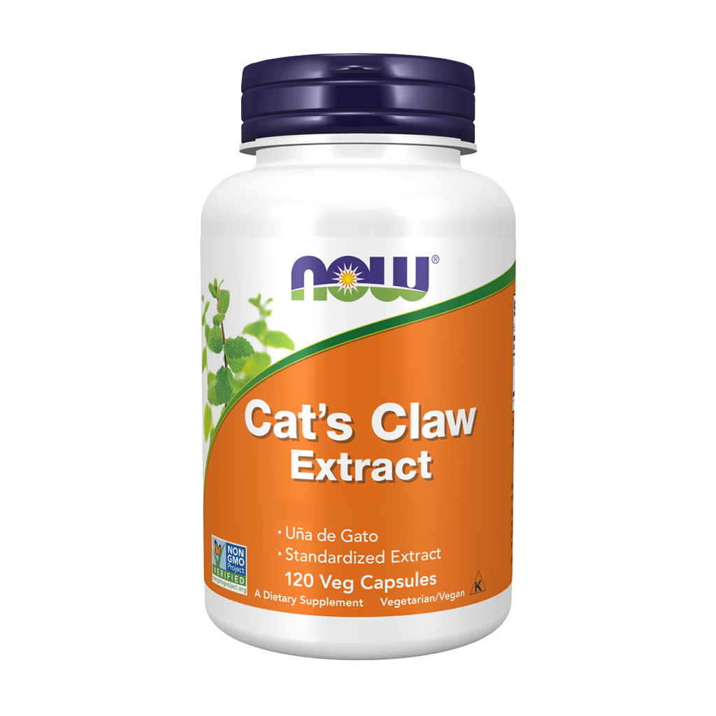 NOW Foods Cat's claw extract (120 capsules) Front cover