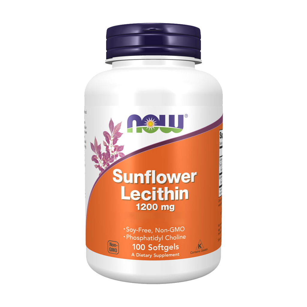 now foods sunflower lecithin 1200 mg 100 softgels packshot front cover