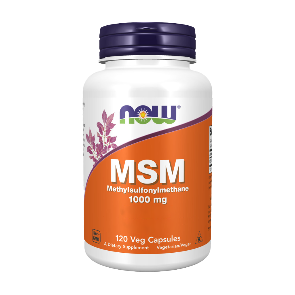 NOW Foods MSM 1000 mg 120 capsules front