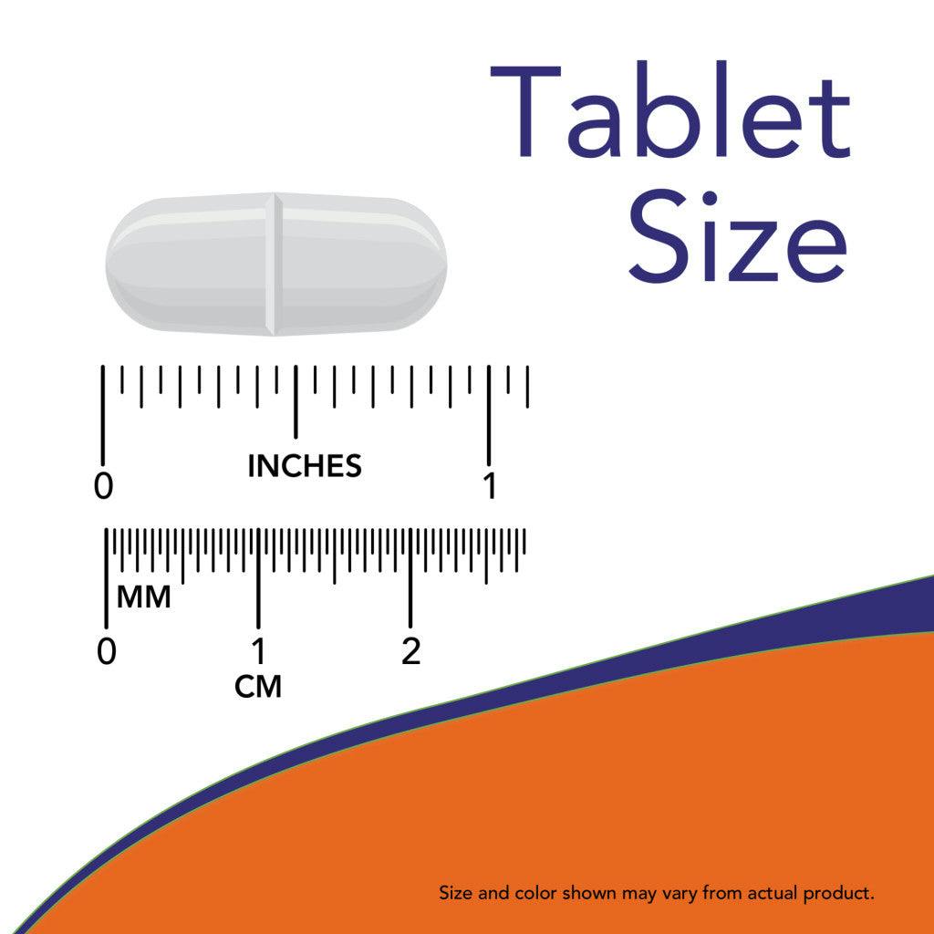 NOW Foods ADAM Men's Multiple Vitamine (60 tabletten) Tablet grootte